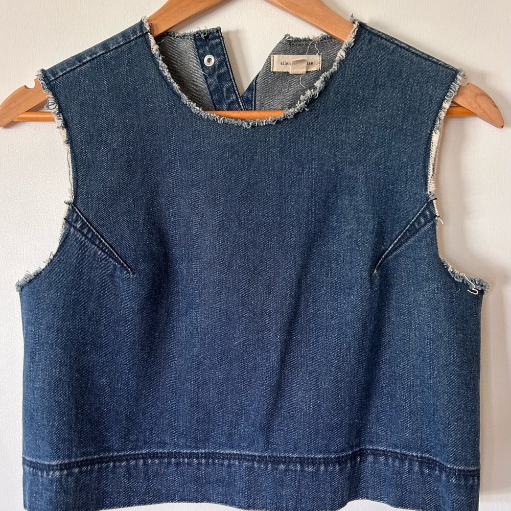Urban Outfitters Blue Denim Crop Top